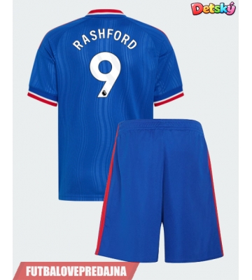 Lacne Dětský Futbalové dres Manchester United Marcus Rashford #9 2026-27 Krátky Rukáv - Preč (+ trenírky)